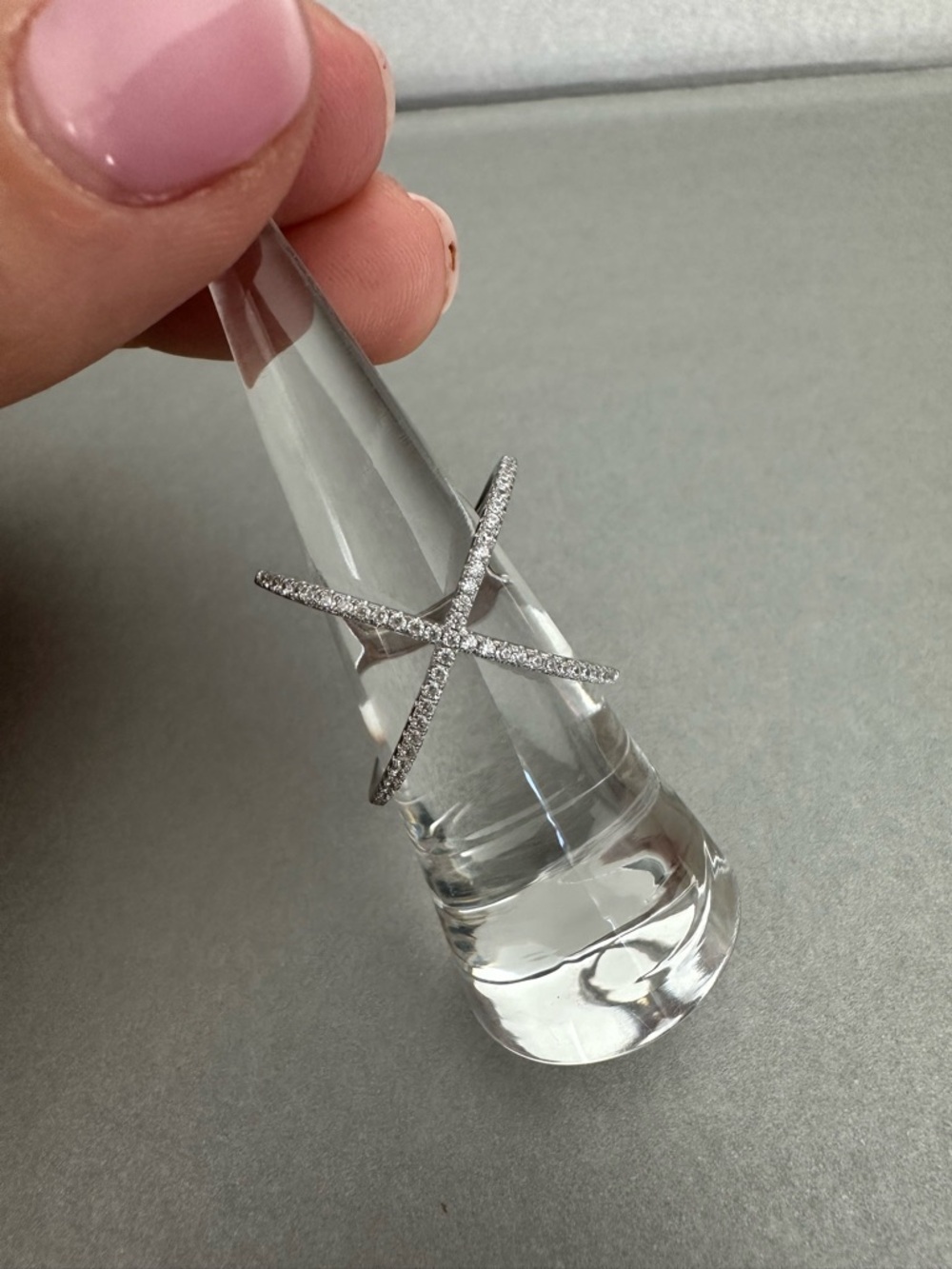 Sterling Silver X Crossover Statement Ring